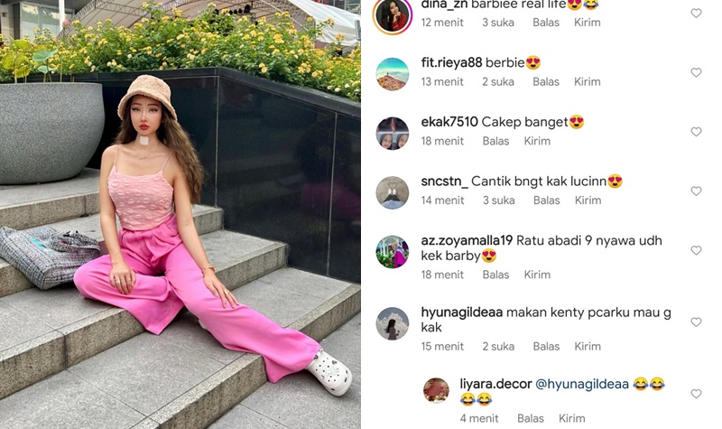 Lucinta Luna Pamer Tampilan Terkini, Sudah Mirip Banget Seperti Boneka Barbie Belum? 2 Lampiran Gambar