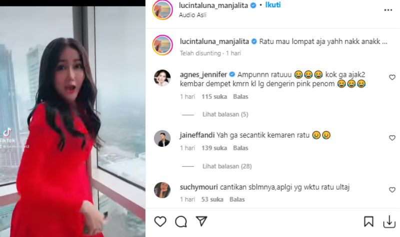 Bikin Netizen Syok, Lucinta Luna Nyaris Lompat dari Gedung Tinggi 2 Lampiran Gambar