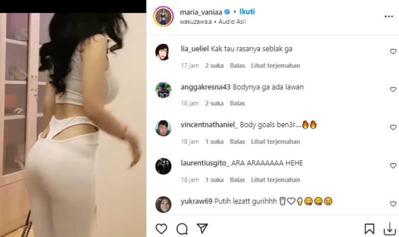 Bikin Salfok, Bodi Maria Vania Dipuji Perfect Gak Ada Lawan 4 Lampiran Gambar