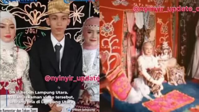 Dua wanita cantik yang masih sepupuan dinikahi oleh seorang pemuda asal Lampung Utara yang langsung hebohkan jagat maya.