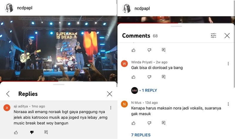 Gaya Panggung Norak dan Suaranya Tak Pantas Jadi Vokalis, Ini Jawaban Bijak Nora Alexandra 2 Lampiran Gambar