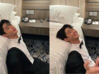 Cekricek.id - Gabriel Prince memamerkan wajah lelahnya yang bersender di sebuah kasur empuk setelah pulang dari menghadiri acara pesta. Wajah lelahnya yang memelas ke arah kamera sontak membuat netizen dengan sukarela mau memijitnya untuk mengurangi rasa lelah yang dirasakan idolanya yang tampan maksimal itu.