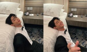 Cekricek.id - Gabriel Prince memamerkan wajah lelahnya yang bersender di sebuah kasur empuk setelah pulang dari menghadiri acara pesta. Wajah lelahnya yang memelas ke arah kamera sontak membuat netizen dengan sukarela mau memijitnya untuk mengurangi rasa lelah yang dirasakan idolanya yang tampan maksimal itu.