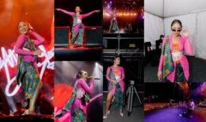 Cekricek.id - Marion Jola tampil dengan sangat percaya diri dengan busana kebaya modern dengan belahan tinggi di kedua pahanya. Dia mendapat banyak pujian karena selalu berhasil memberikan penampilan terbaik dalam suasana apapun bahkan meskipun menyanyikan lagu dangdut koplo.