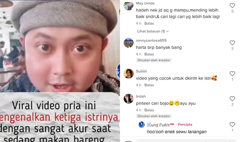 Viral Video Pria Kenalkan 3 Istrinya yang Cantik-cantik dan Akur Satu Sama Lain 2 Lampiran Gambar