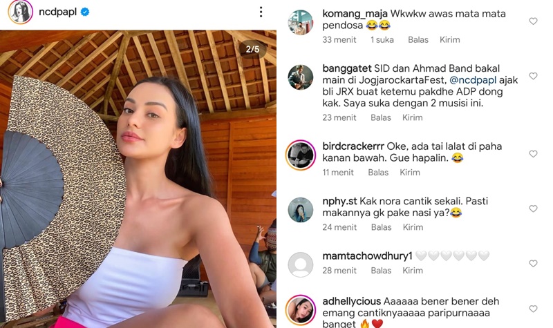 Nora Alexandra Pakai Baju Terbuka Lalu Bagian Sensitif Ditutup Kipas, Netizen: Awas Mata-mata Pendosa 2 Lampiran Gambar