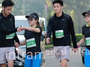 Jessica Jane terciduk lari marathon dengan sosok pria tampan yang diduga pacarnya karena saling pegang tangan.