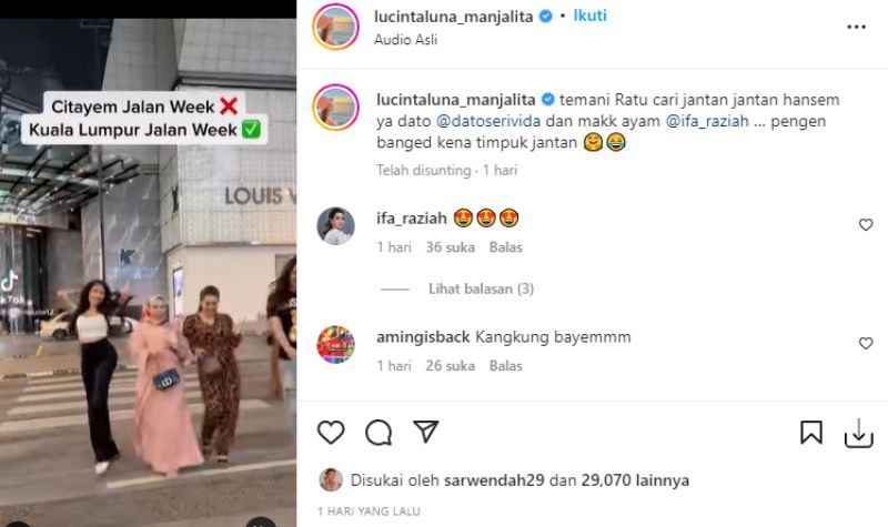 Semangatnya Lucinta Luna Cari 'Cowok Tampan' di Malaysia 2 Lampiran Gambar