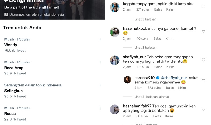 Rossa Dituding Jadi Pelakor: Salut Sama Komen Ngawurnya 2 Rossa Dituding Jadi Pelakor: Salut Sama Komen Ngawurnya
