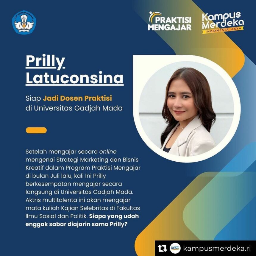 Prilly Latuconsina Jadi Dosen di UGM, Gak Sabar Nunggu Jadwal Mengajar