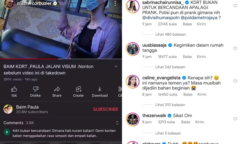 Baim Wong dan Paula Dihujat Gara-gara Prank Polisi dengan Laporan KDRT Palsu, Deddy Corbuzier Sebut Merendahkan Polisi 2 Lampiran Gambar