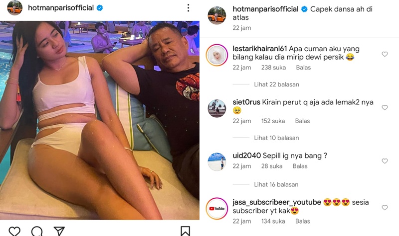 Hotman Paris Rebahan Bareng Cewek Seksi, Ngaku Capek Usai Selesai Dansa 2 Lampiran Gambar