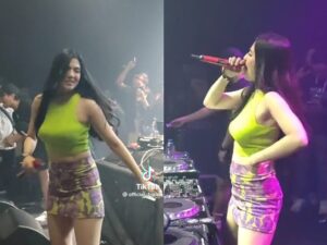 Dj Una belum lama ini hebohkan jagat maya dengan aksinya yang berdiri di depan penonton dengan gaya yang semakin bar-bar.