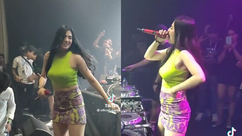 Dj Una belum lama ini hebohkan jagat maya dengan aksinya yang berdiri di depan penonton dengan gaya yang semakin bar-bar.