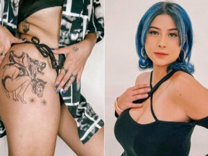 Awkarin Pamer Tato Wanita Gak Pakai Baju di Paha, Ini Maknanya