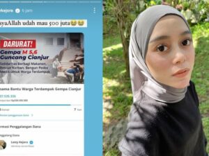 Cekricek.id - Sejak kasus KDRT yang dialami Lesti Kejora, dia sama sekali belum menunjukkan batang hidungnya ke layar kaca. Meski sepi job, istri Rizky Billar itu tetap bisa berbuat baik dengan mengumpulkan donasi untuk korban gempa Cianjur.