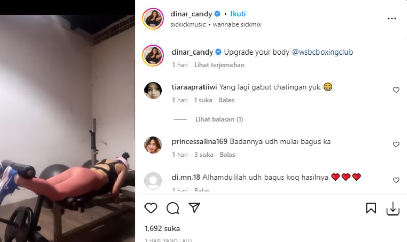 Montok dan Bohai Karena Suka Olahraga, Bodi Dinar Candy Jadi Idaman Banyak Wanita 2 Lampiran Gambar