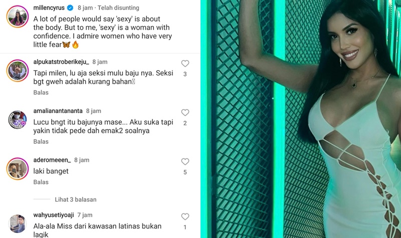Pakai Baju Kurang Bahan, Millen Cyrus Disamakan Dengan Cewek Latin 2 Lampiran Gambar