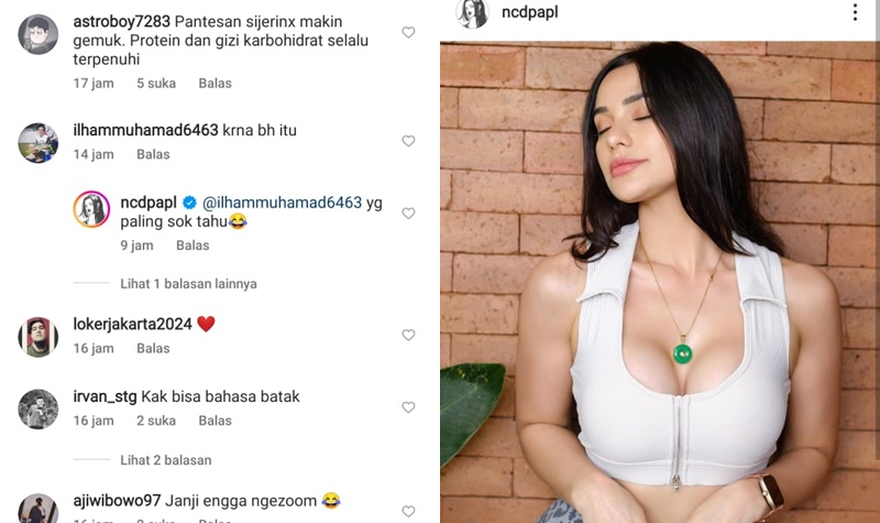 Nora Alexandra Klaim 'Itunya' Masih Kencang dan Padat, Netizen: Pantes Jerinx Gemuk 2 Lampiran Gambar