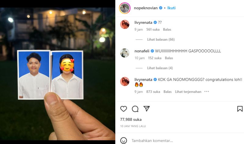 Nopek Novian Rencanakan Mau Kawin, Livy Renata Akui Cemburu