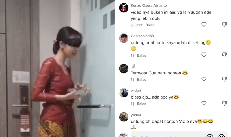 Viral, Video Tak Senonoh Wanita Berkebaya Merah Pelayan Hotel 2 Lampiran Gambar