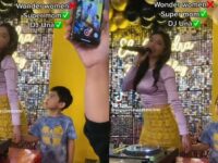 Aksi Dj Una yang bernyanyi sambil ngedije di depan putra semata wayangnya hebohkan jagat maya yang langsung tuai berbagai komentar,.