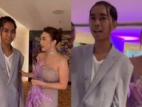 Cekricek.id – Livy Renata baru-baru ini terlihat menggandeng Alif Cepmek saat menghadiri sebuah pesta. Memakai setelan gaun berwarna campuran ungu dan abu-abu, konten creator berparas cantik itu tampil serasi dengan seleb TikTok yang terkenal dengan jargon “kamu nanya?” itu.