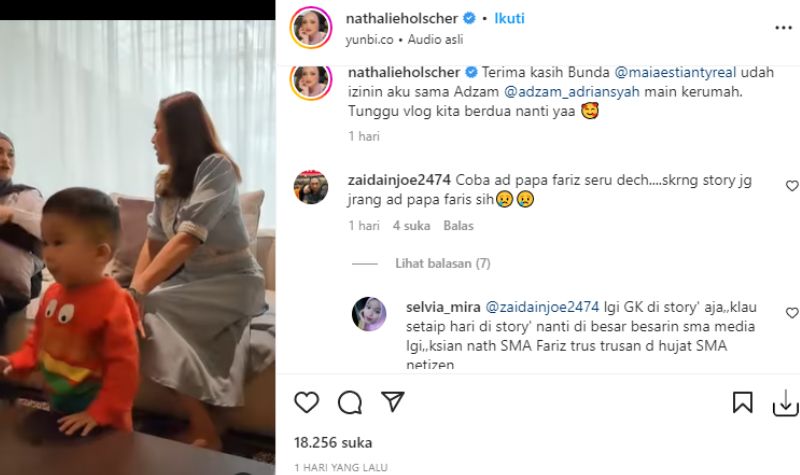 Makin Jarang Konten Bareng Faris, Netizen Pertanyakan Hubungan Nathalie Holscher 2 Lampiran Gambar