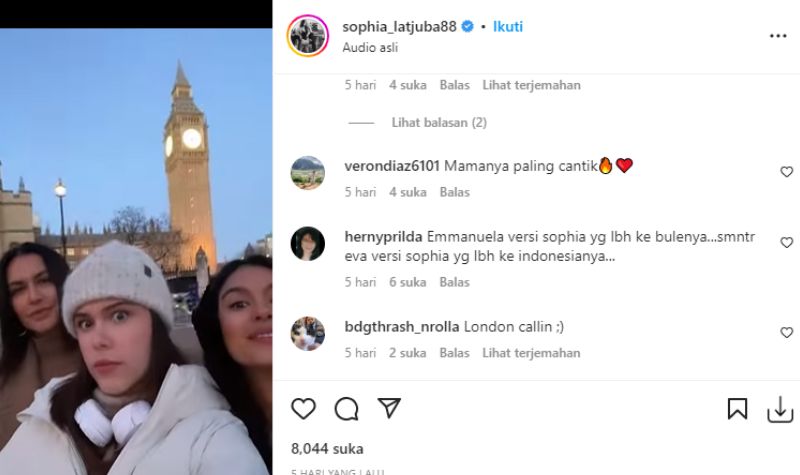 Jalan Bareng Duan Anak Gadisnya, Sophia Latjuba Malah Dipuji yang Paling Cantik 2 Lampiran Gambar