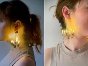 Temukan gantungan telinga unik yang mampu menyala dari seniman muda Diana Caldarescu di New York. Dibuat dari bahan logam seperti tembaga, perak sterling, emas 14 karat, dan kristal kaca, gantungan telinga ini akan menjadi pilihan yang menarik perhatian dan unik. Dijual dengan harga $128 hingga $158 per pasang dan dijamin dengan garansi 1 tahun. [Instagram]