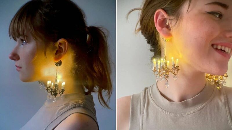 Temukan gantungan telinga unik yang mampu menyala dari seniman muda Diana Caldarescu di New York. Dibuat dari bahan logam seperti tembaga, perak sterling, emas 14 karat, dan kristal kaca, gantungan telinga ini akan menjadi pilihan yang menarik perhatian dan unik. Dijual dengan harga $128 hingga $158 per pasang dan dijamin dengan garansi 1 tahun. [Instagram]