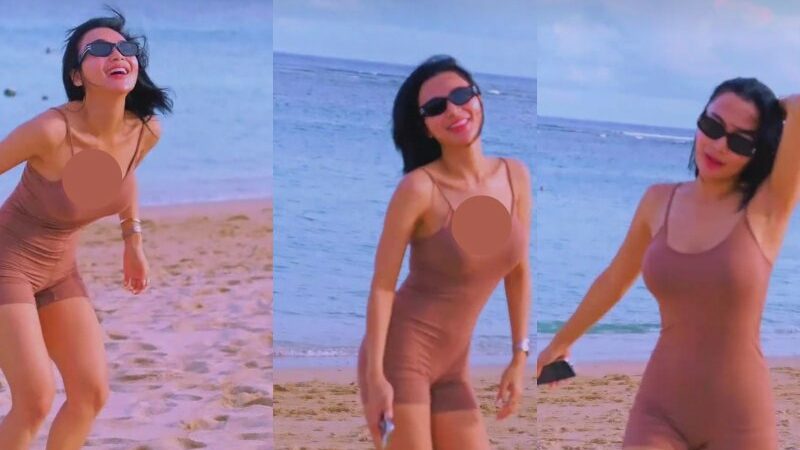 Cekricek.id – Wika Salim tampaknya sangat menikmati waktu berliburnya ketika mengunjungi sebuah pantai. Dia bahkan sampai menari-nari sesuka hatinya sambil melompat-lompat tanpa ada rasa khawatir. Pedangdut cantik itu juga tidak begitu peduli terhadap pandangan orang-orang yang berada di sekitarnya.