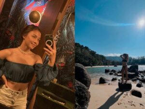 Cekricek.id - Artis cantik Angela Gilsha kembali memamerkan tubuh seksi dengan mengenakan bikini. Ngaku jatuh cinta pada Thailand