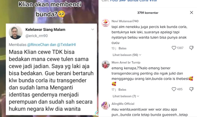Sosok Ini Sebut Bunda Corla Transgender, Namun Sudah Diakui Secara Hukum Sebagai Wanita Tulen 2 Lampiran Gambar