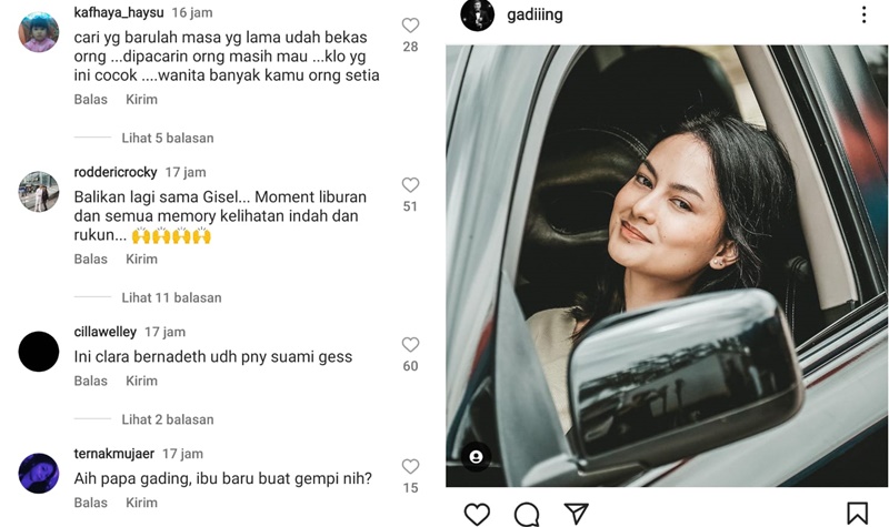 Gading Marten Unggah Foto Cewek Cantik, Calon Mama Tiri Gempi? Lho, Bukan Luna Maya? 2 Lampiran Gambar