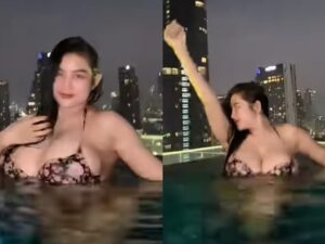 Aksi Pamela Safitri yang mandi malam-malam dengan mengenakan pakaian terbuka hebohkan jagat maya hingga menuai berbagai komentar.