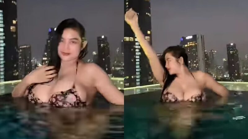 Aksi Pamela Safitri yang mandi malam-malam dengan mengenakan pakaian terbuka hebohkan jagat maya hingga menuai berbagai komentar.