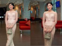 Cekricek.id – Erina Gudono mengenakan setelan kebaya cantik ketika menghadiri sebuah acara. Tampilannya yang anggun dengan rambut pajang yang disanggul ke belakang dengan sederhana justru membuatnya semakin berkelas. Namun, di samping itu semua, ada satu hal lagi yang mencuri perhatian.