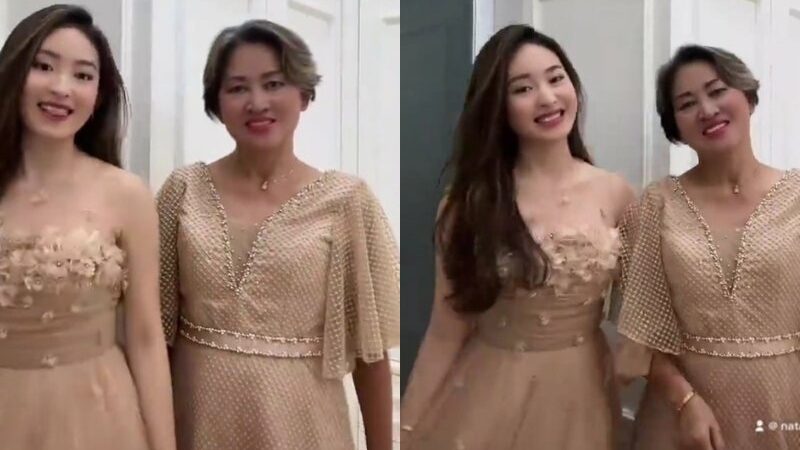 Cekricek.id – Natasha Wilona baru-baru ini mengajak ibunya untuk melakukan joget TikTok yang kemudian diunggah di akun media sosialnya. Ibu dan dan anak itu terlihat begitu kompak terlebih dengan outfit mereka yang senada. Hal itu lantas menuai banyak respon dari penggemar, di antaranya untuk memuji kecantikan sang ibu.