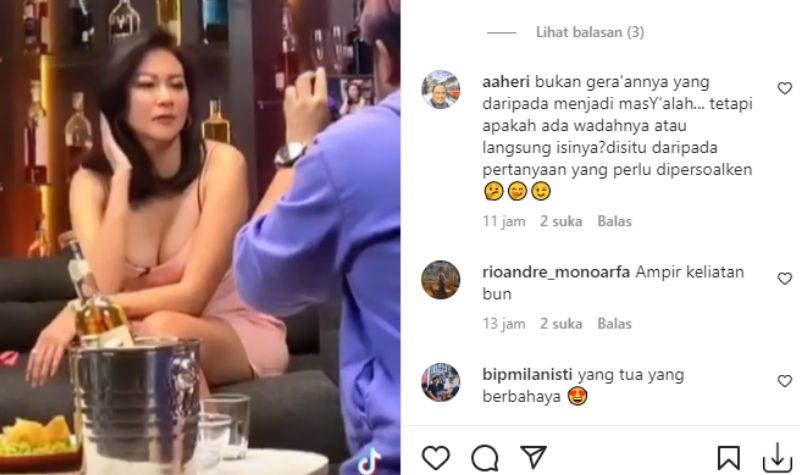 Gerakan Angkat Kaki Atien Simon Bikin Deg-degan, Nyaris 'Itunya' Kelihatan 2 Lampiran Gambar