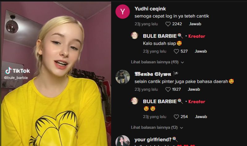 Walau Belum Mualaf, Bule Barbie Cantik Ini Suka Ucapkan Bismillah, Alhamdulillah dan Insyaallah 2 Lampiran Gambar