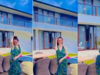 Cekricek.id, Berita Seleb dan Berita Artis - Sosok Bunda Corla disebut netizen sebagai sosok janda paling Bandit, asik joget dengan gaun melorot