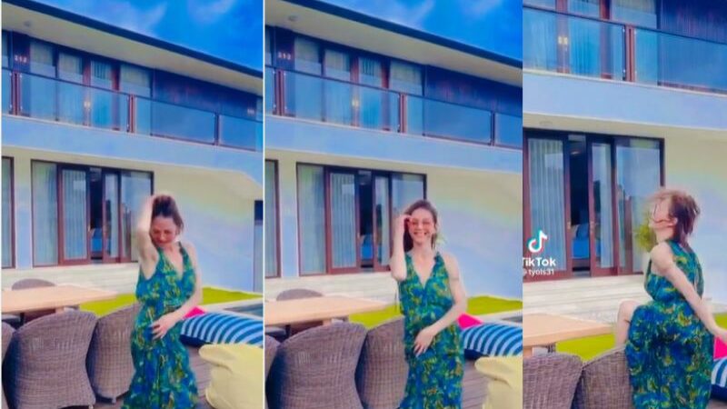 Cekricek.id, Berita Seleb dan Berita Artis - Sosok Bunda Corla disebut netizen sebagai sosok janda paling Bandit, asik joget dengan gaun melorot