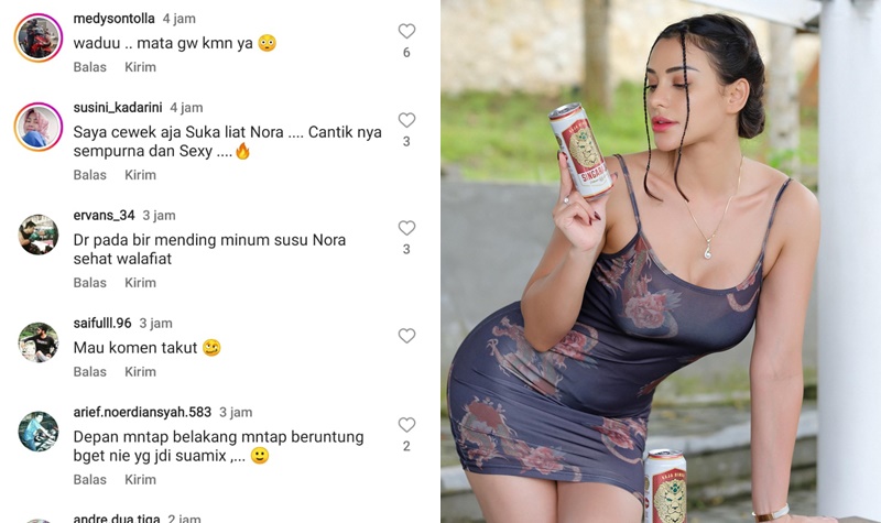 Nora Alexandra Promosikan Miras, Bikin Kaum Adam Mabuk Lihat Fotonya 2 Lampiran Gambar