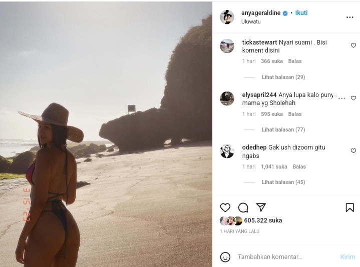 Pakai Bikini Terlalu Seksi, Anya Geraldine Auto Kena Semprot: Dia Lupa Ibunya Sholeha 2 Lampiran Gambar