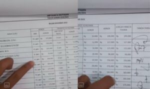 Cekricek.id, Berita Viral – Viral Video Perlihat yang Slip Honor Guru Cuma Terima Upah Ratusan Ribu Perbulan