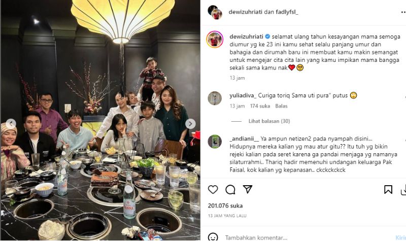 Ada Thariq Halilintar Saat Perayaan Rumah Baru Fadly, Netizen Curiga Hanya Putus Settingan 4 Cekricek.id, Berita Artis dan Berita Seleb - Kini malah banyak dari netizen yang yakin serta percaya jika Fuji serta Thariq Halilintar putus settingan.