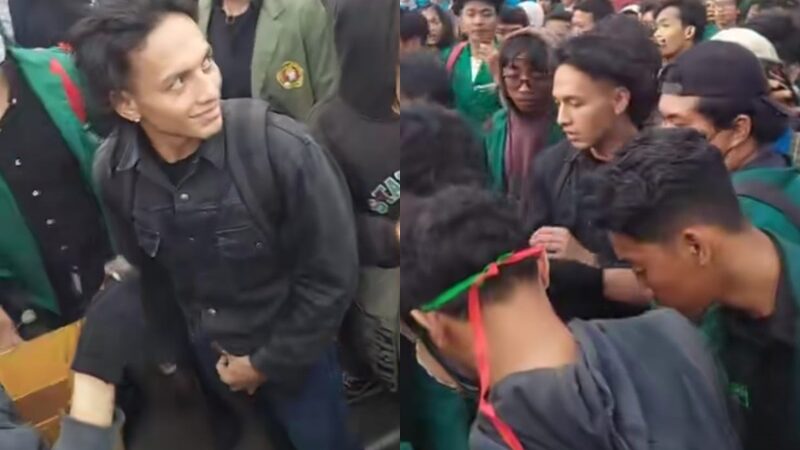 Jefri Nichol ikut aksi demo mahasis dan anak muda ke gedung DPR, rombongannya sampai membawa beberapa ekor tikus mati untuk dilempar.