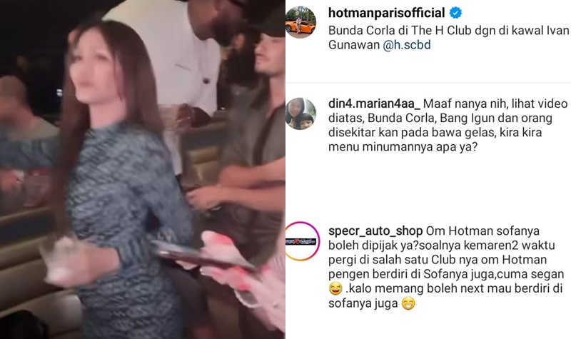 Pulang ke Indonesia, Bunda Corla Ikut Party di Klub Hotman Paris 2 Lampiran Gambar