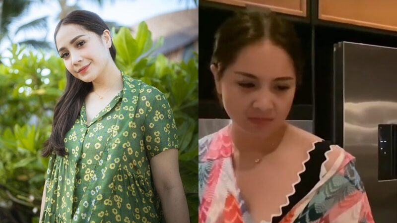 Nagita Slavina membuat warganet resah dengan penampilannya. Ia tampil dengan atasan baju yang memamerkan bagian bahu kirinya yang mulus.